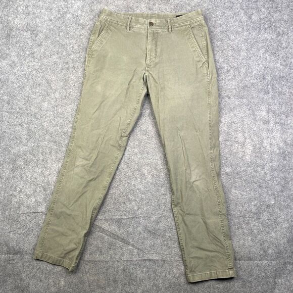 Bonobos Pants Mens 31x32 Green Washed Chino Athletic Fit Cotton Stretch Preppy - Picture 1 of 15